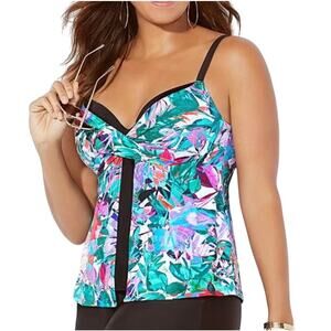 New swimsuit for all Tank underwire padded tankini tropical swimsuit top tank 14